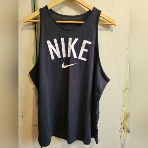 Nike Black Tank Top with White Logo